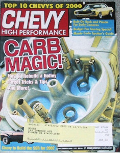CHEVY HIGH PERFORMANCE 2000 DEC - CARBS, 10sec CAMARO